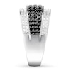 Thumbnail Image 3 of Previously Owned Black & White Diamond Men's Ring 1-1/2 ct tw 10K White Gold