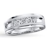 Thumbnail Image 1 of Previously Owned Men's Diamond Ring 1/2 ct tw Round-cut 10K White Gold