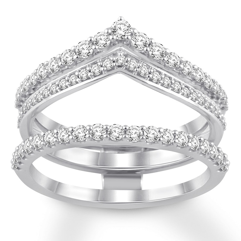 Main Image 1 of Previously Owned Diamond Enhancer Ring 3/4 ct tw Round-cut 14K White Gold