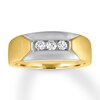 Thumbnail Image 1 of Previously Owned Men's Diamond Band 1/4 carat tw 10K Two-Tone Gold/Rhodium