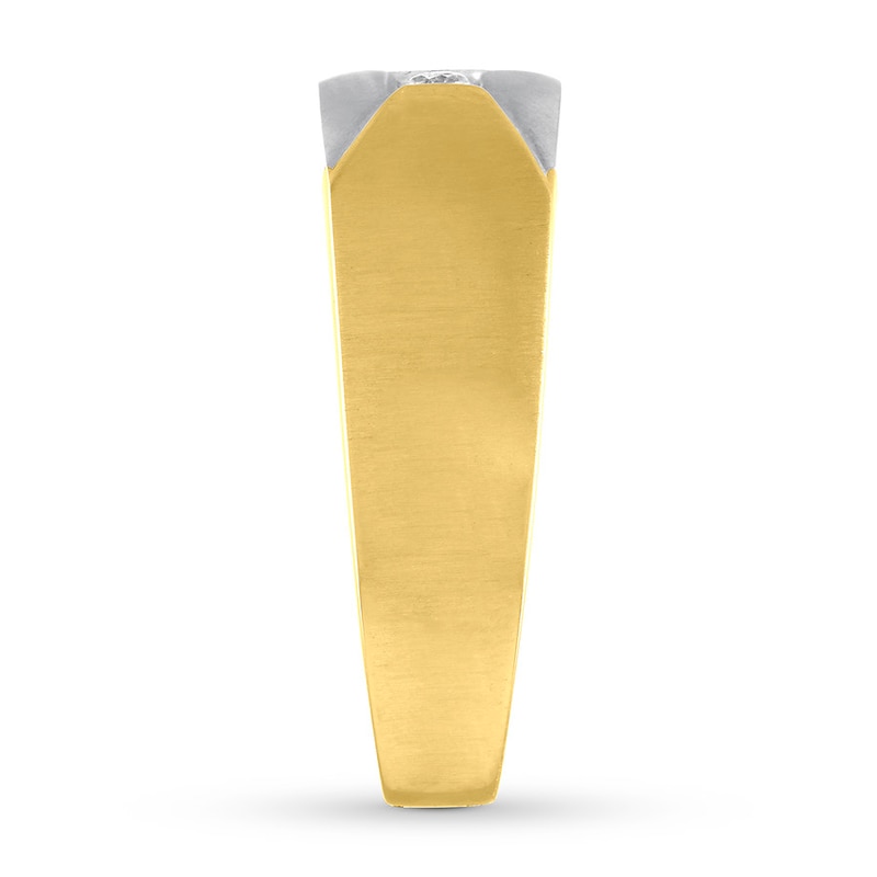 Main Image 3 of Previously Owned Men's Diamond Band 1/4 carat tw 10K Two-Tone Gold/Rhodium