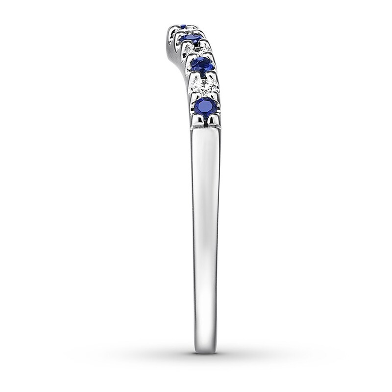 Main Image 3 of Previously Owned Natural Sapphire Enhancer Ring 1/10 cttw Diamonds 14K Gold