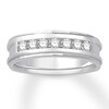 Thumbnail Image 1 of Previously Owned Men's Diamond Band 1/2 ct tw Round 14K White Gold
