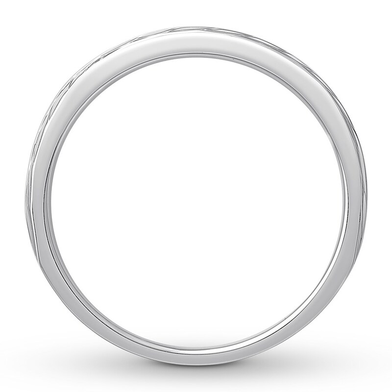 Main Image 2 of Previously Owned Men's Diamond Band 1/2 ct tw Round 14K White Gold
