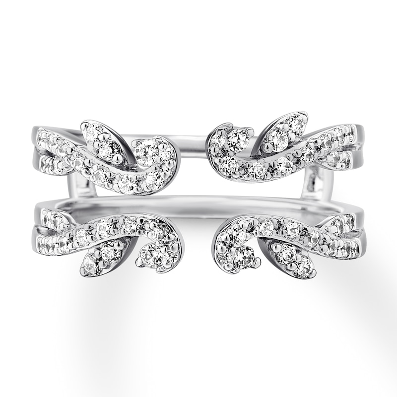 Main Image 1 of Previously Owned Diamond Enhancer Ring 3/8 carat tw Round 14K White Gold