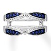 Thumbnail Image 4 of Previously Owned Natural Sapphire Enhancer Ring 1/5 ct tw Diamonds 14K White Gold