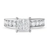 Thumbnail Image 3 of Previously Owned Diamond Engagement Ring 1-7/8 ct tw Princess/Round 14K White Gold
