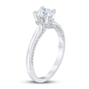 Thumbnail Image 2 of Previously Owned Royal Asscher Maxima Diamond Engagement Ring 1 ct tw Round 14K White Gold