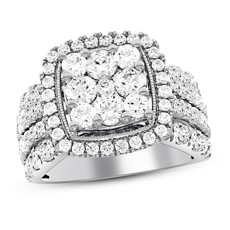 Main Image 1 of Previously Owned Diamond Engagement Ring 3 carat tw Round 14K White Gold