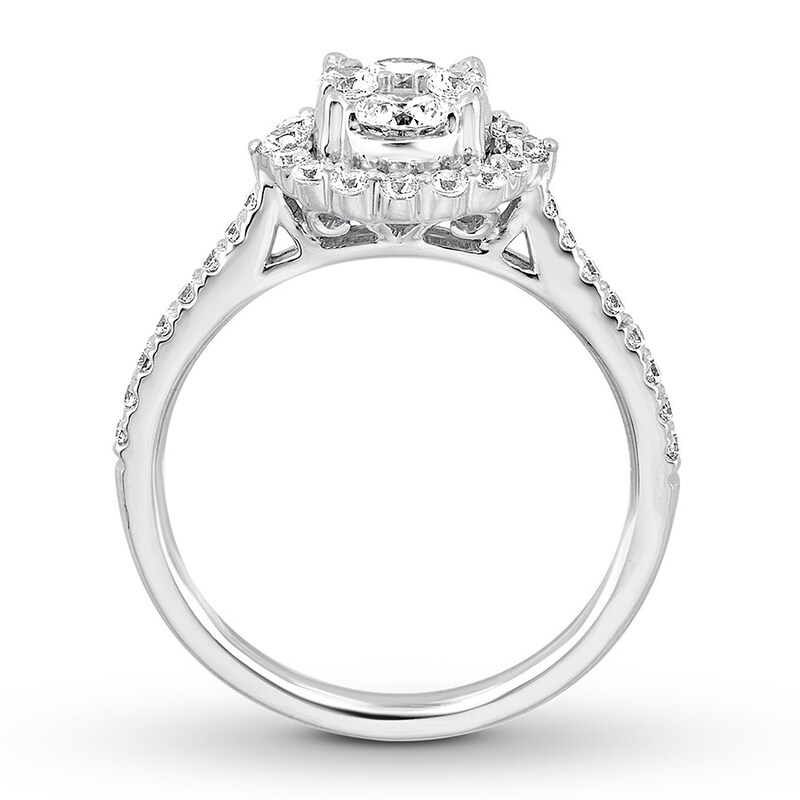 Main Image 2 of Previously Owned Diamond Engagement Ring 1 ct tw Round 14K White Gold