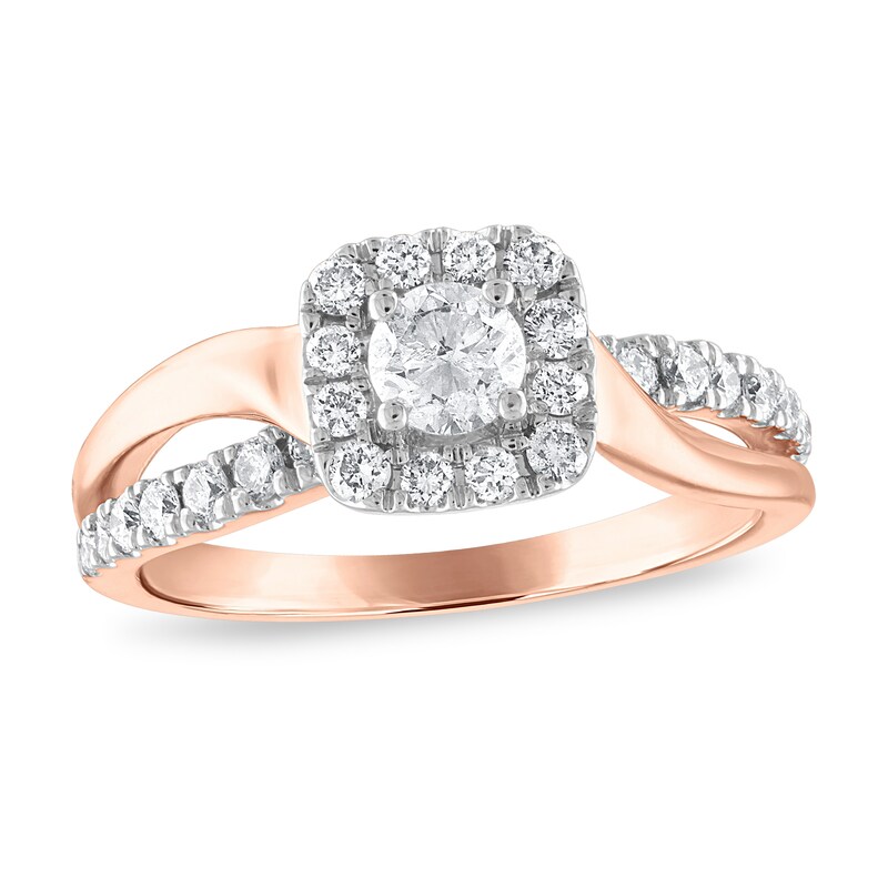 Main Image 1 of Previously Owned Diamond Engagement Ring 5/8 ct tw Round 14K Two-Tone