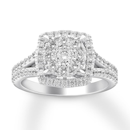 Previously Owned Diamond Engagement Ring 1 carat tw Round 14K White Gold