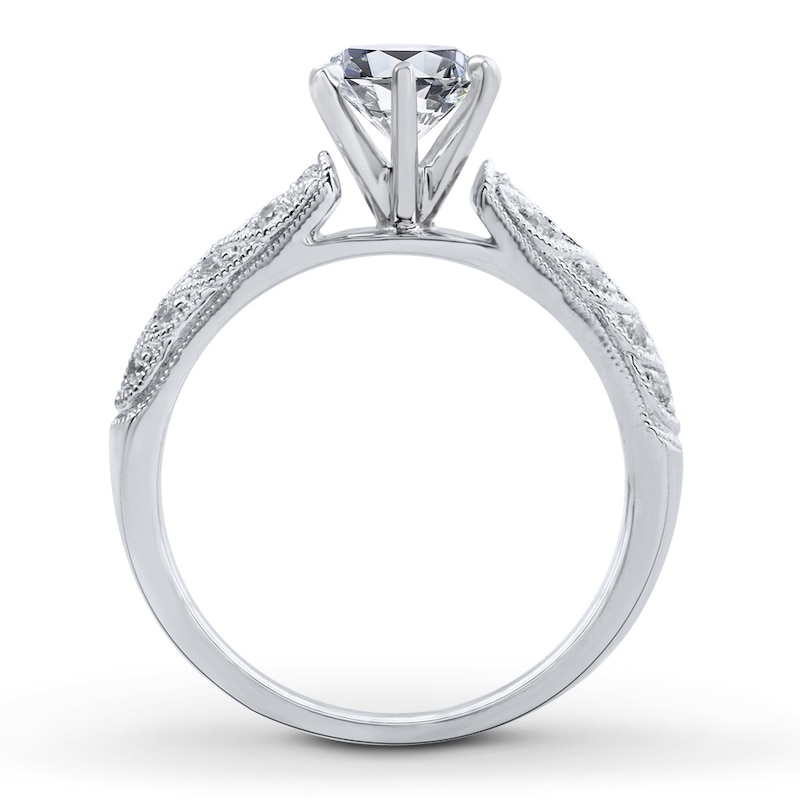Main Image 2 of Previously Owned Diamond Ring Setting 1/6 ct tw Round-cut 14K White Gold
