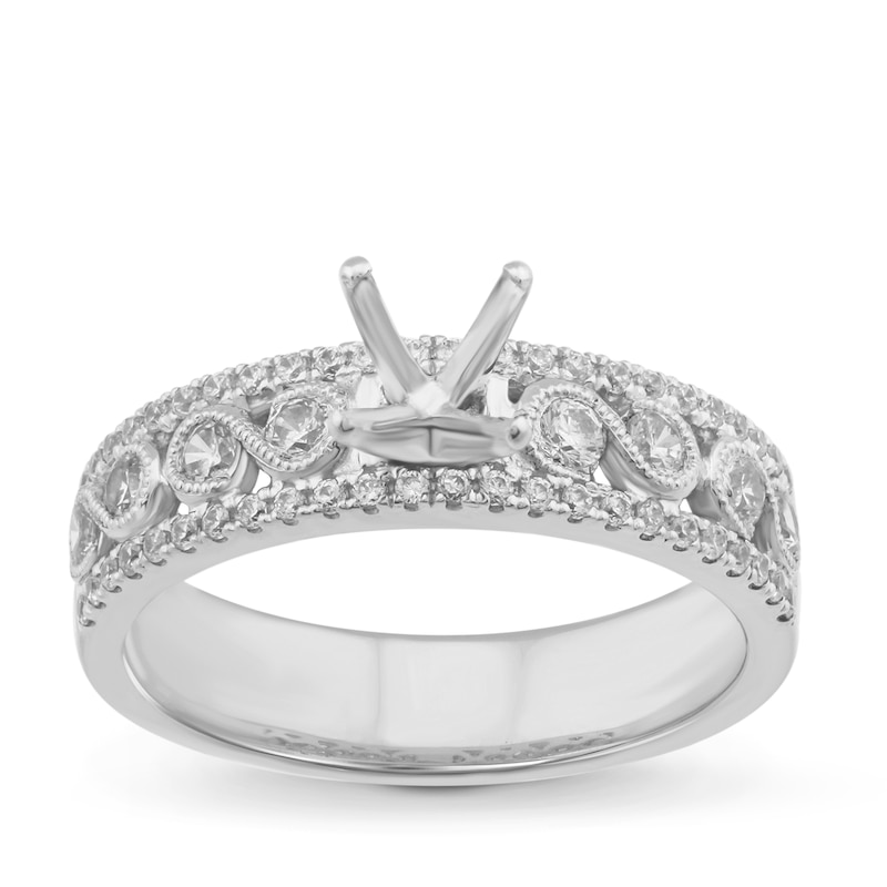 Main Image 1 of Previously Owned Diamond Ring Setting 5/8 ct tw Round 14K White Gold