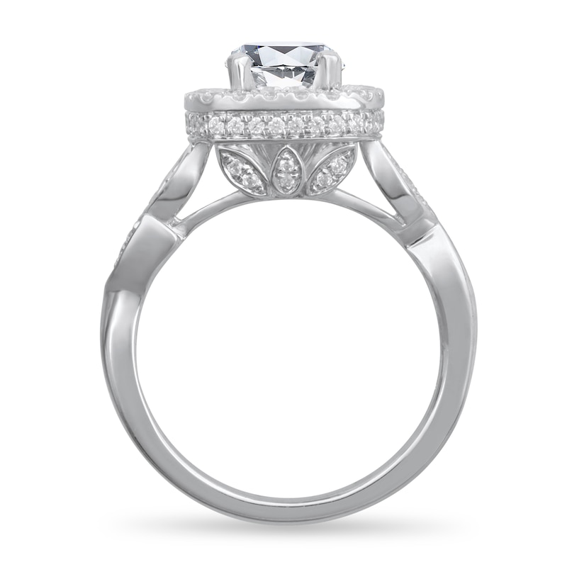 Main Image 2 of Previously Owned Diamond Ring Setting 1/2 ct tw Round-cut 14K White Gold