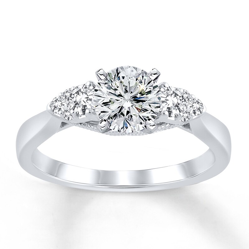 Main Image 3 of Previously Owned Diamond Ring Setting 1/4 carat tw Round 14K White Gold