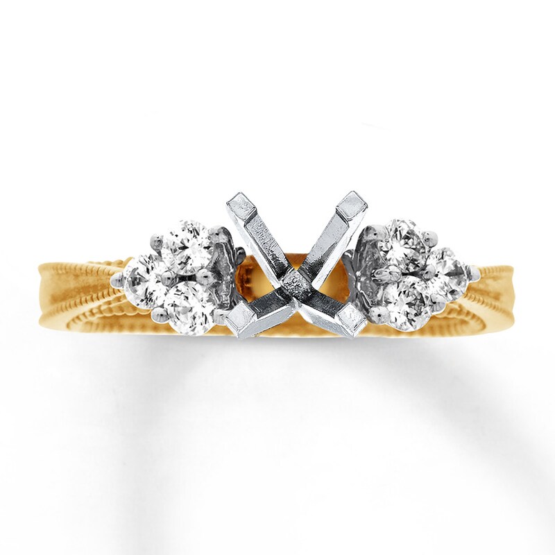 Main Image 1 of Previously Owned Diamond Ring Setting 1/5 ct tw Round 14K Two-Tone Gold