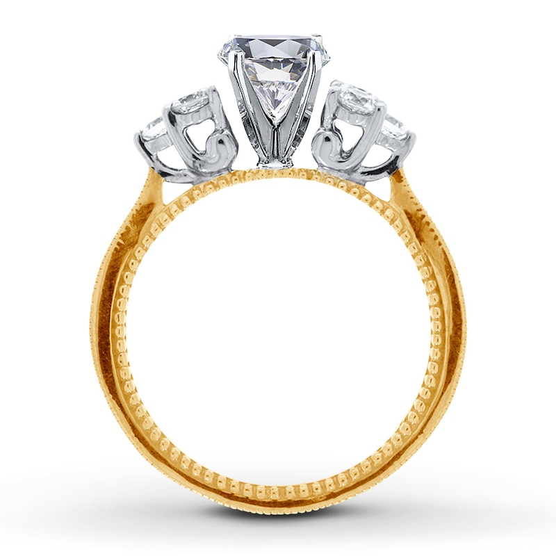 Main Image 2 of Previously Owned Diamond Ring Setting 1/5 ct tw Round 14K Two-Tone Gold