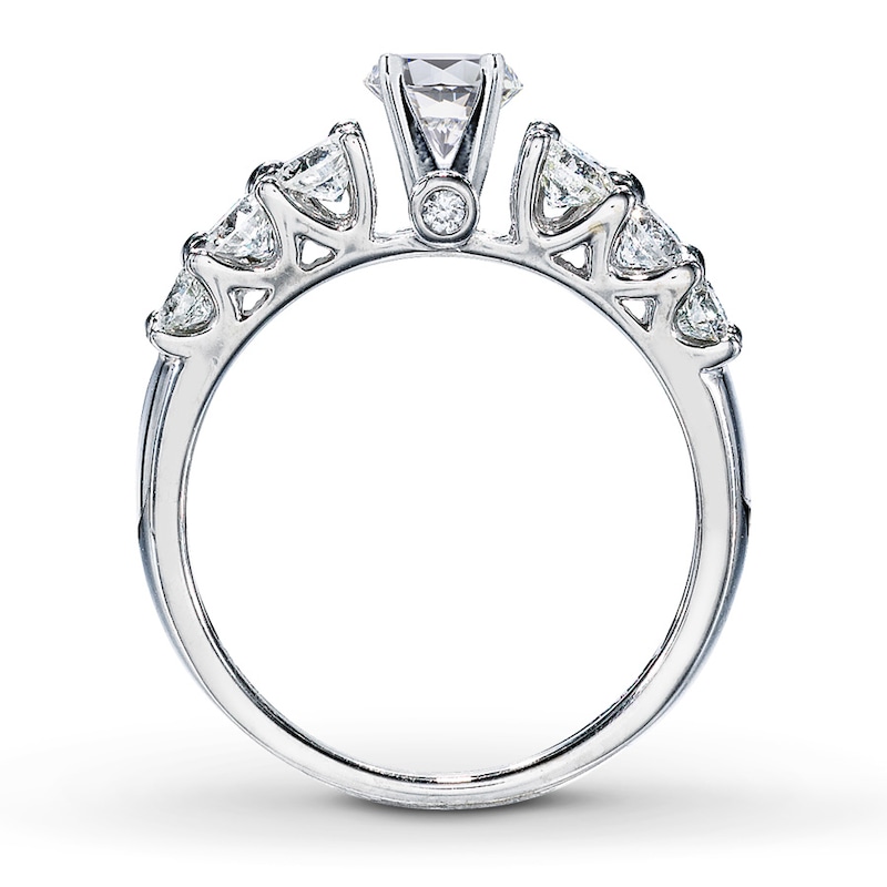 Main Image 2 of Previously Owned Diamond Ring Setting 1-3/8 ct tw Round-cut 14K White Gold
