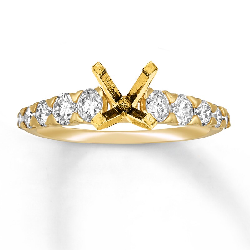 Main Image 1 of Previously Owned Diamond Ring Setting 3/4 carat tw Round 14K Yellow Gold