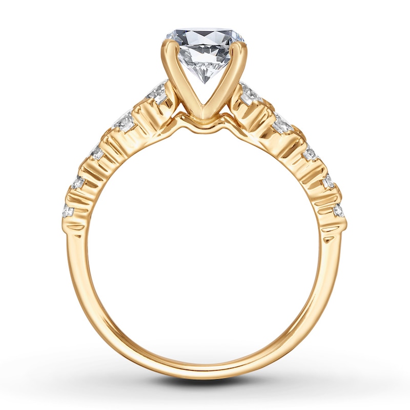 Main Image 2 of Previously Owned Diamond Ring Setting 3/4 carat tw Round 14K Yellow Gold