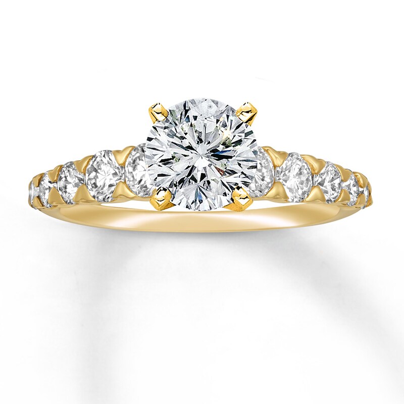 Main Image 3 of Previously Owned Diamond Ring Setting 3/4 carat tw Round 14K Yellow Gold