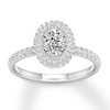 Thumbnail Image 1 of Previously Owned Oval Diamond Engagement Ring 5/8 ct tw 14K White Gold