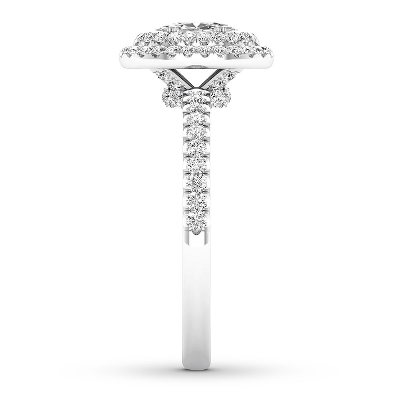 Main Image 3 of Previously Owned Oval Diamond Engagement Ring 5/8 ct tw 14K White Gold