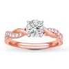 Thumbnail Image 3 of Previously Owned Colorless Diamond Ring Setting 1/4 ct tw Round 14K Rose Gold