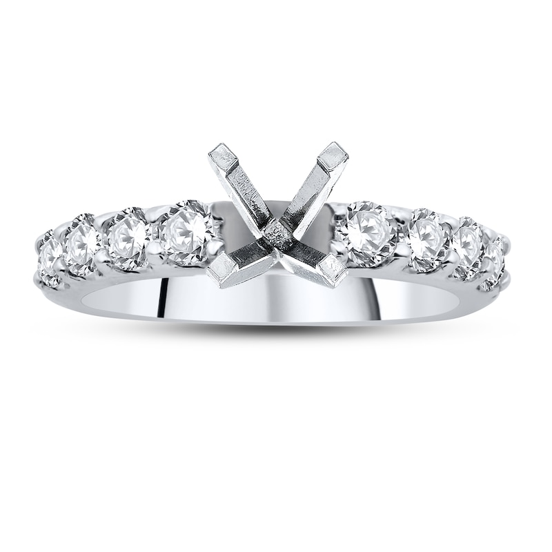 Main Image 1 of Previously Owned Hearts Desire Ring Setting 3/4 ct tw Diamonds 18K White Gold/Platinum