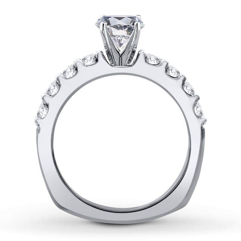 Main Image 3 of Previously Owned Hearts Desire Ring Setting 3/4 ct tw Diamonds 18K White Gold/Platinum