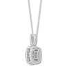 Thumbnail Image 4 of Previously Owned Colorless Diamond Necklace 1 carat tw Round 14K White Gold