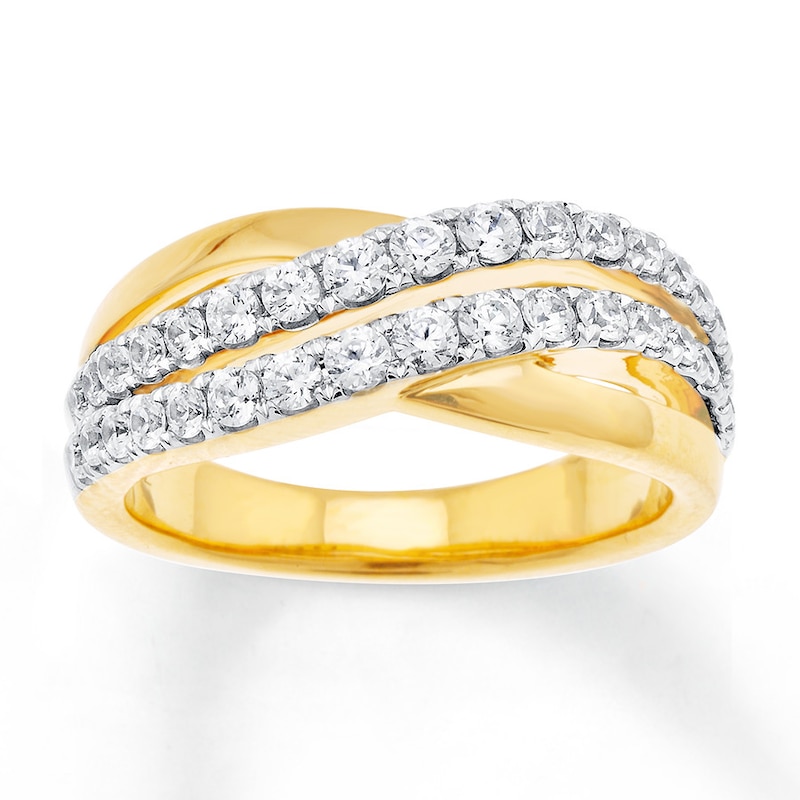 Main Image 1 of Previously Owned Diamond Ring 7/8 ct tw Round-cut 14K Yellow Gold