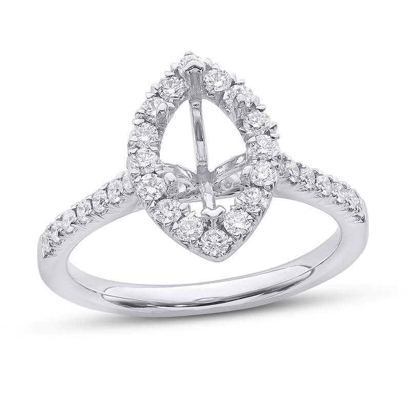 Main Image 1 of Previously Owned Diamond Engagement Ring Setting 1/2 ct tw 14K White Gold