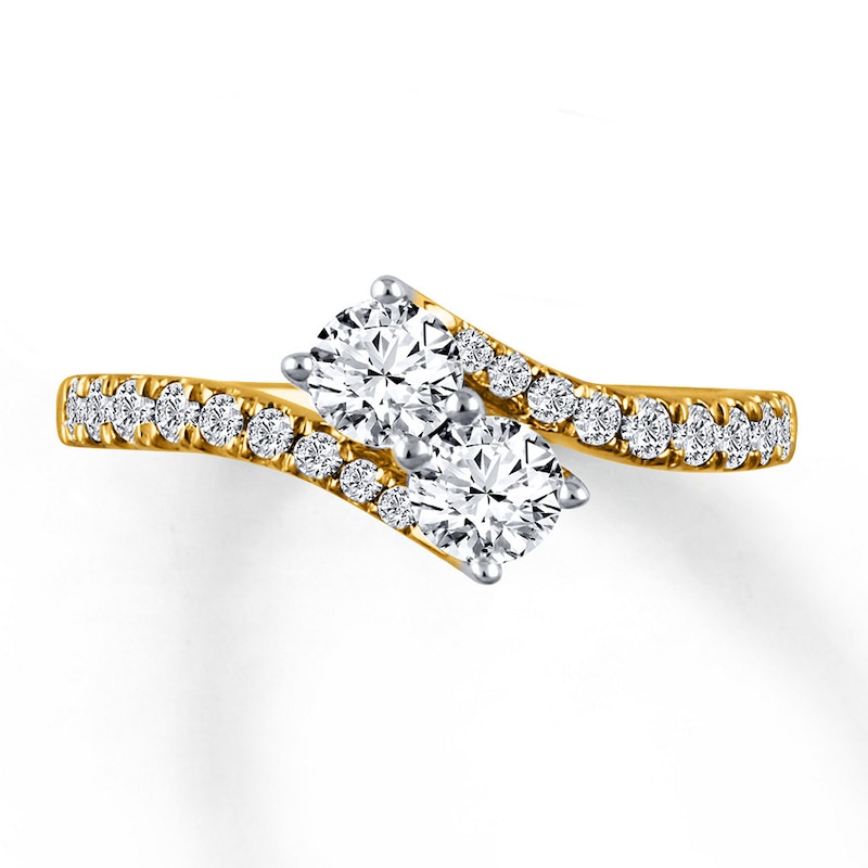 Main Image 1 of Previously Owned Ever Us Two-Stone Ring 1 ct tw Diamonds 14K Yellow Gold