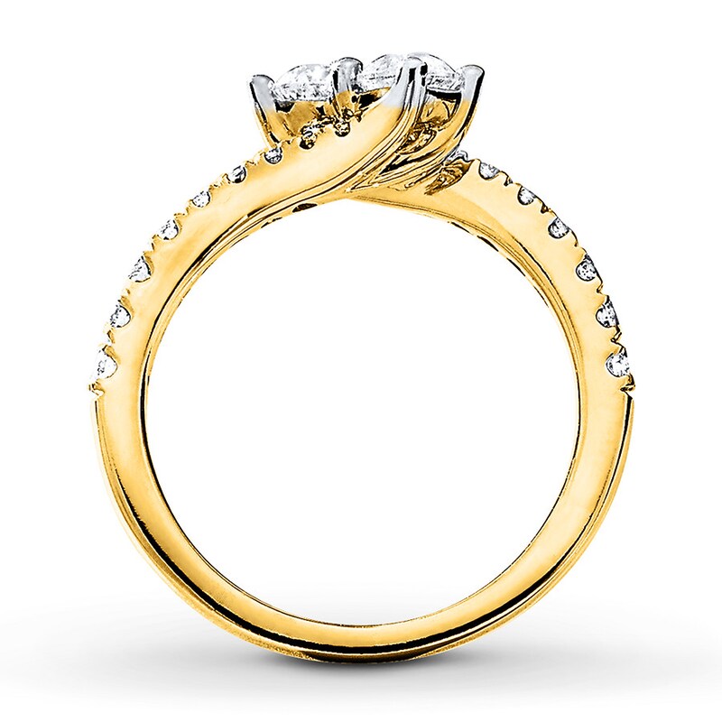 Main Image 4 of Previously Owned Ever Us Two-Stone Ring 1 ct tw Diamonds 14K Yellow Gold