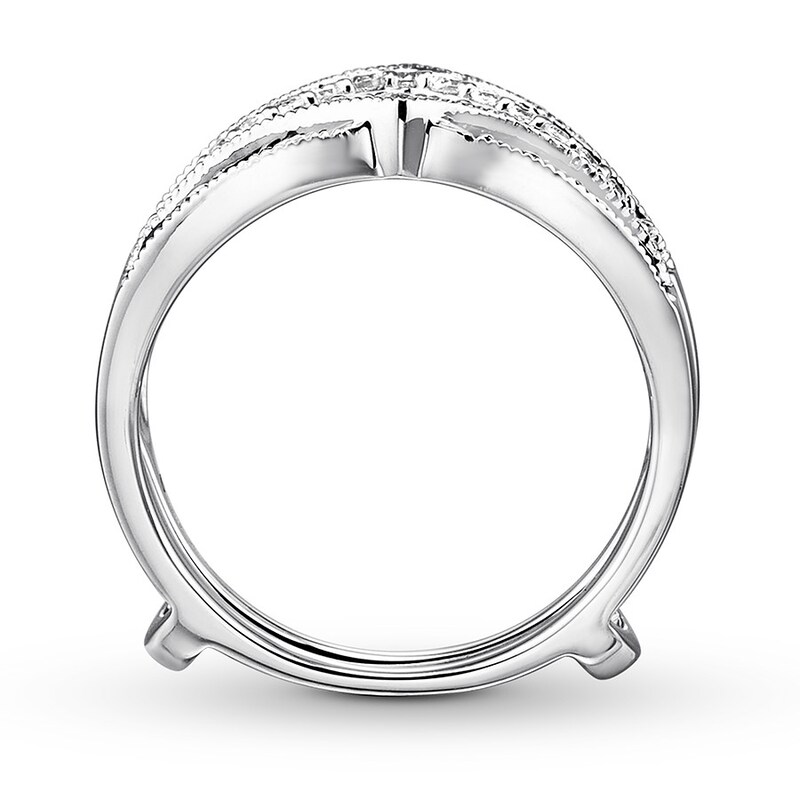 Main Image 2 of Previously Owned Natural Sapphire Enhancer Ring 1/5 ct tw Diamonds 14K White Gold