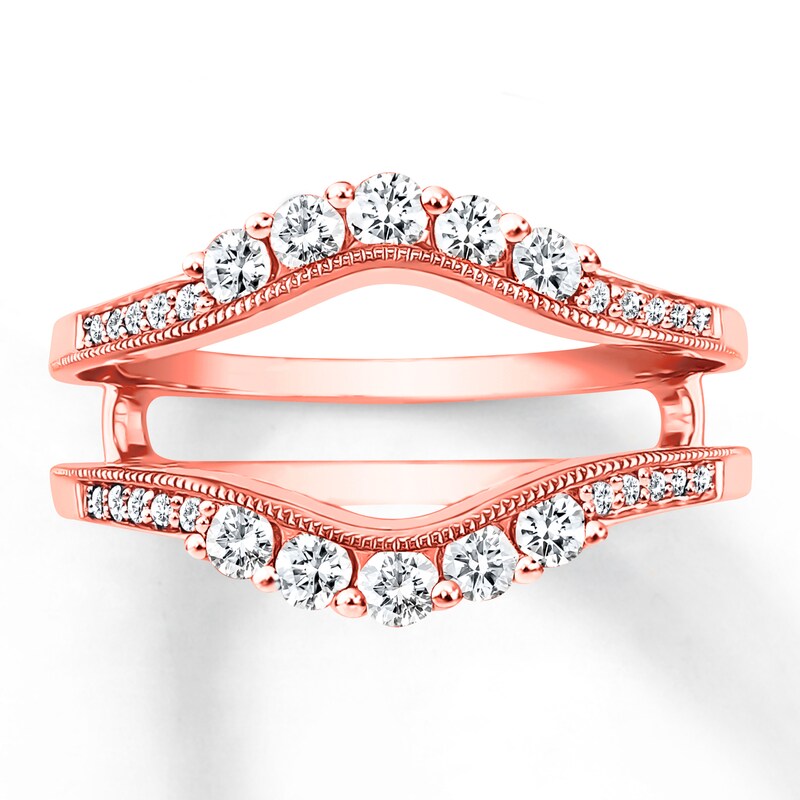 Main Image 1 of Previously Owned Diamond Enhancer Ring 5/8 ct tw Round-cut 14K Rose Gold