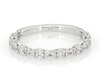 Thumbnail Image 1 of Previously Owned Scalloped Diamond Wedding Band 1/2 ct tw 18K White Gold