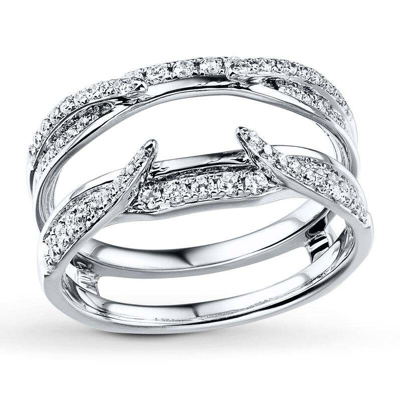 Main Image 1 of Previously Owned Diamond Enhancer Ring 1/2 ct tw Round-cut 14K White Gold