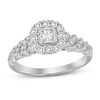 Thumbnail Image 1 of Previously Owned Diamond Engagement Ring 3/4 ct tw Princess/Round 14K White Gold