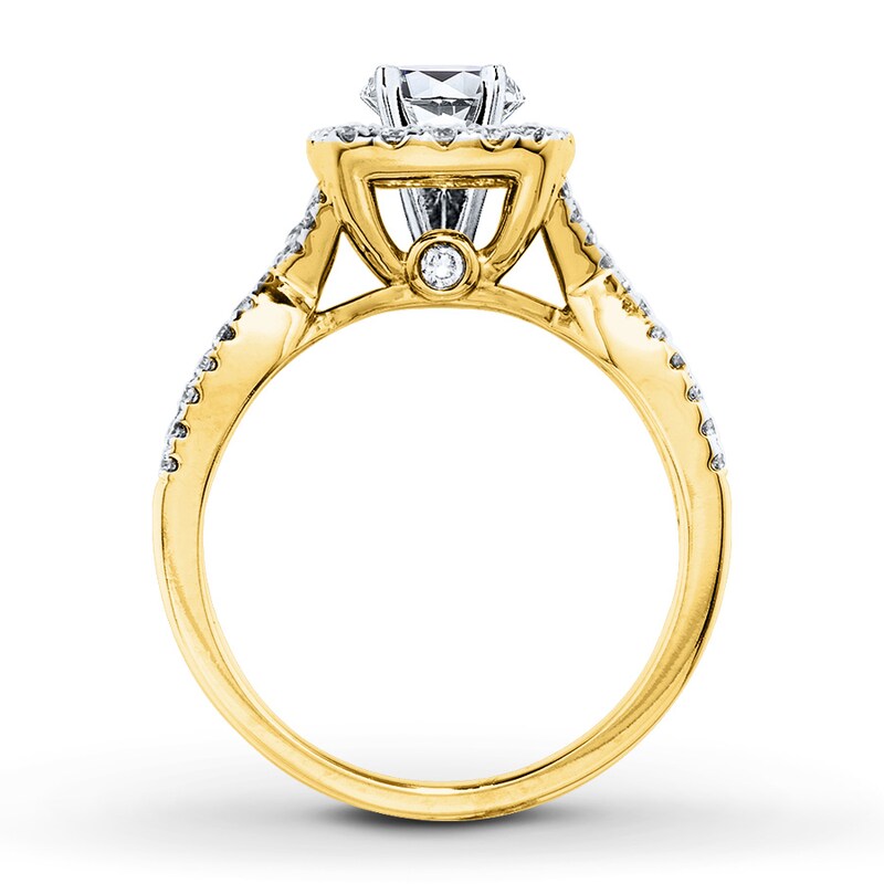 Main Image 2 of Previously Owned Diamond Ring Setting 1/2 ct tw Round-cut 14K Yellow Gold