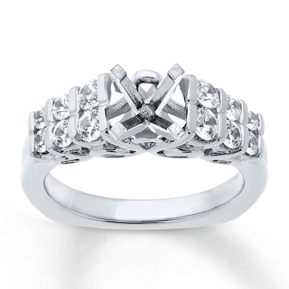 Previously Owned Diamond Ring Setting 34 ct tw 18K White Gold