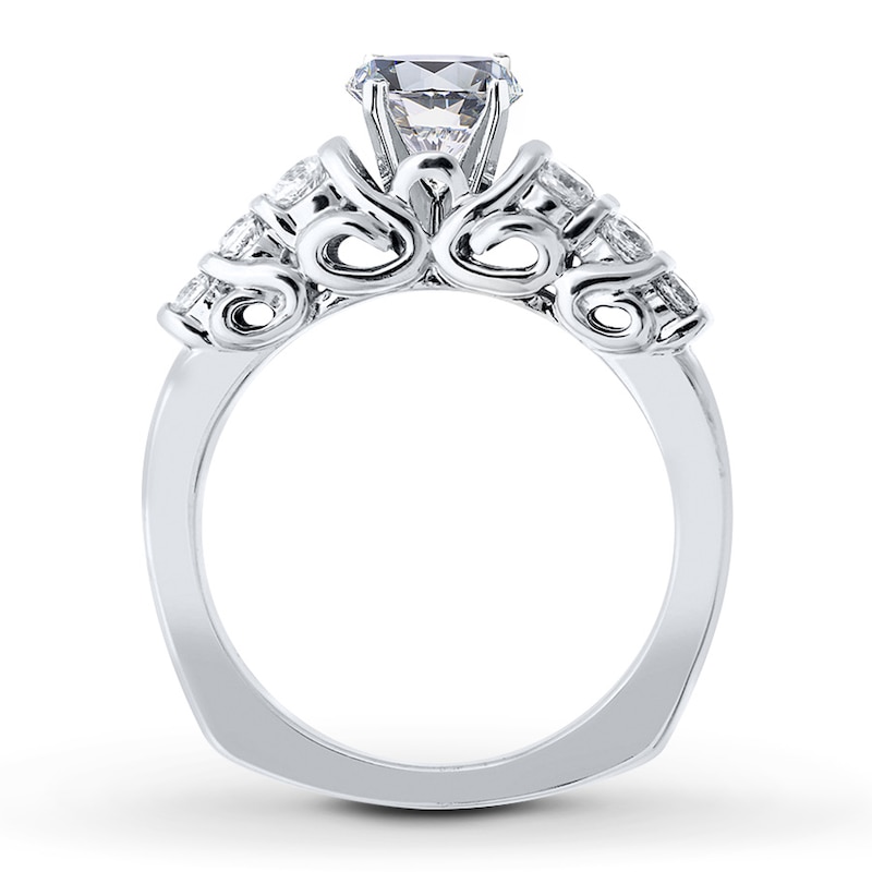 Main Image 2 of Previously Owned Diamond Ring Setting 3/4 ct tw 18K White Gold