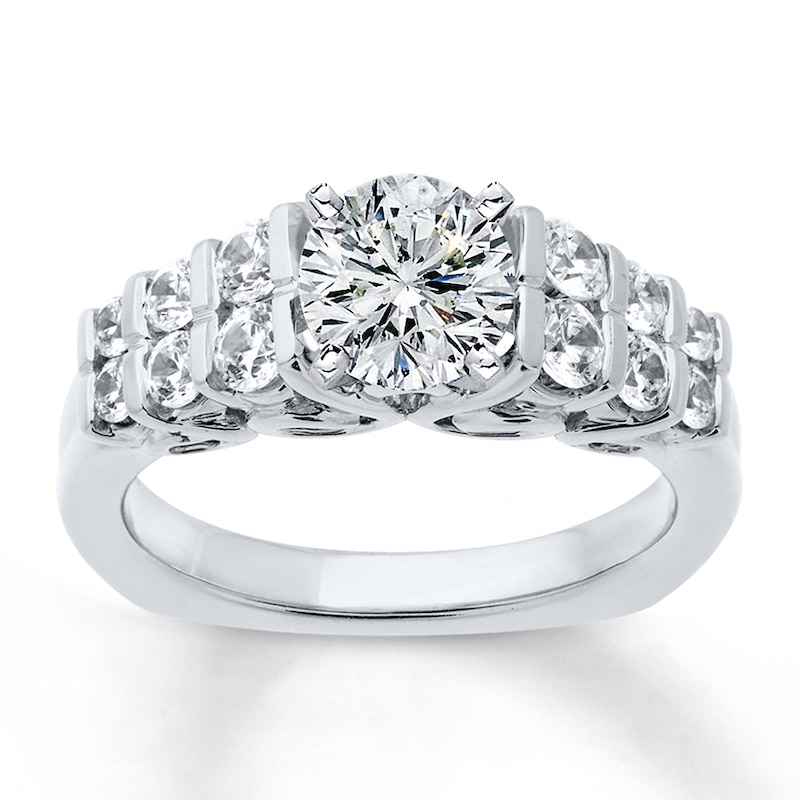 Main Image 3 of Previously Owned Diamond Ring Setting 3/4 ct tw 18K White Gold