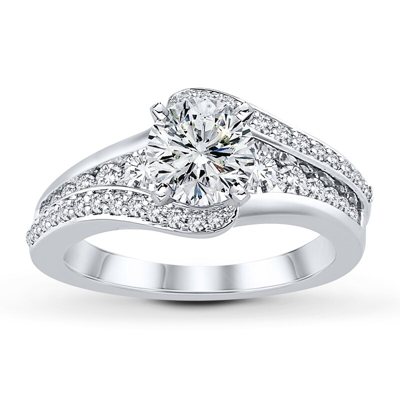 Main Image 3 of Previously Owned Diamond Ring Setting 5/8 ct tw Round-cut 14K White Gold