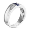 Thumbnail Image 2 of Previously Owned Vera Wang WISH Natural Blue Sapphire Men's Band 14K White Gold