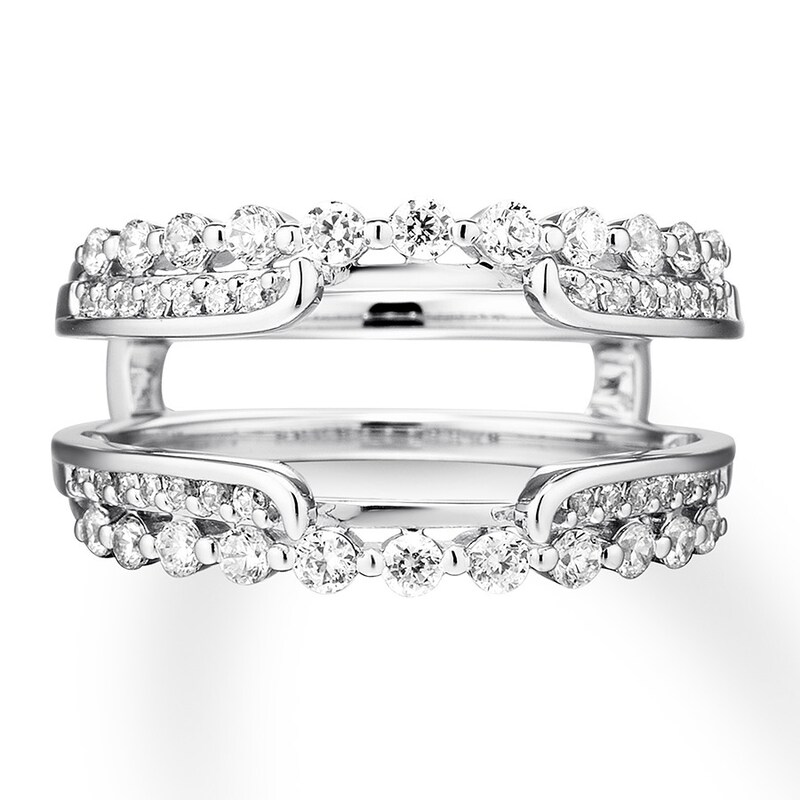 Main Image 4 of Previously Owned Diamond Enhancer Ring 3/4 ct tw Round-cut 14K White Gold
