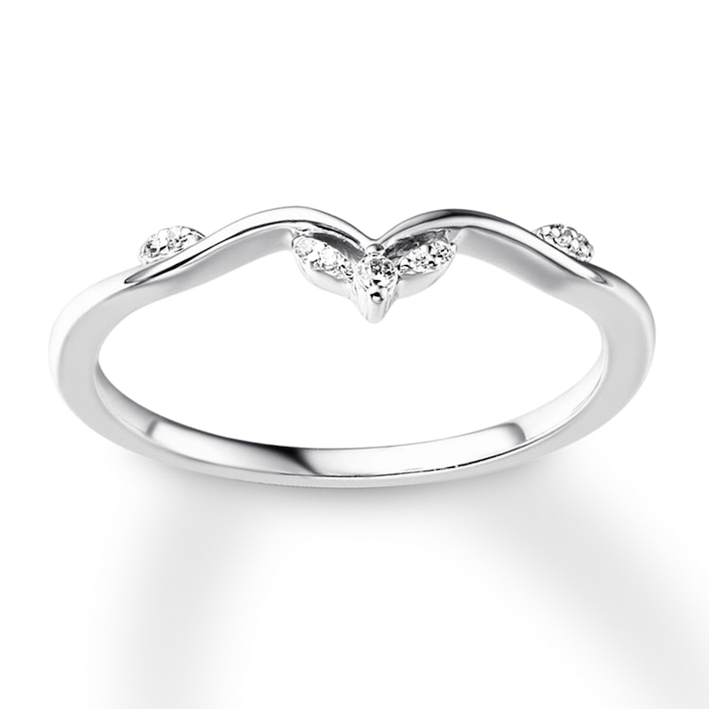 Main Image 1 of Previously Owned Contour Enhancer Ring Diamond Accents 14K White Gold