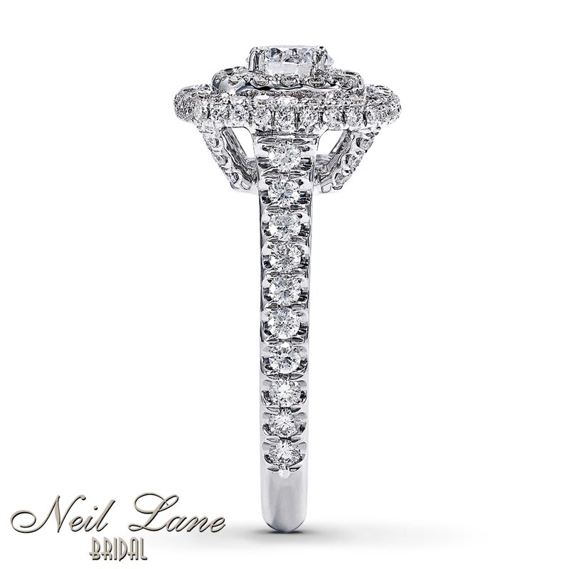 Main Image 3 of Previously Owned Diamond Engagement Ring 1-1/5 ct tw Round-Cut 14K White Gold
